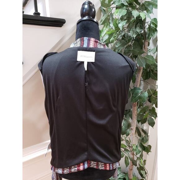 BCBGeneration Women's Multi Lined Striped Long Sleeve Open Front Blazer Size L - Picture 8 of 16